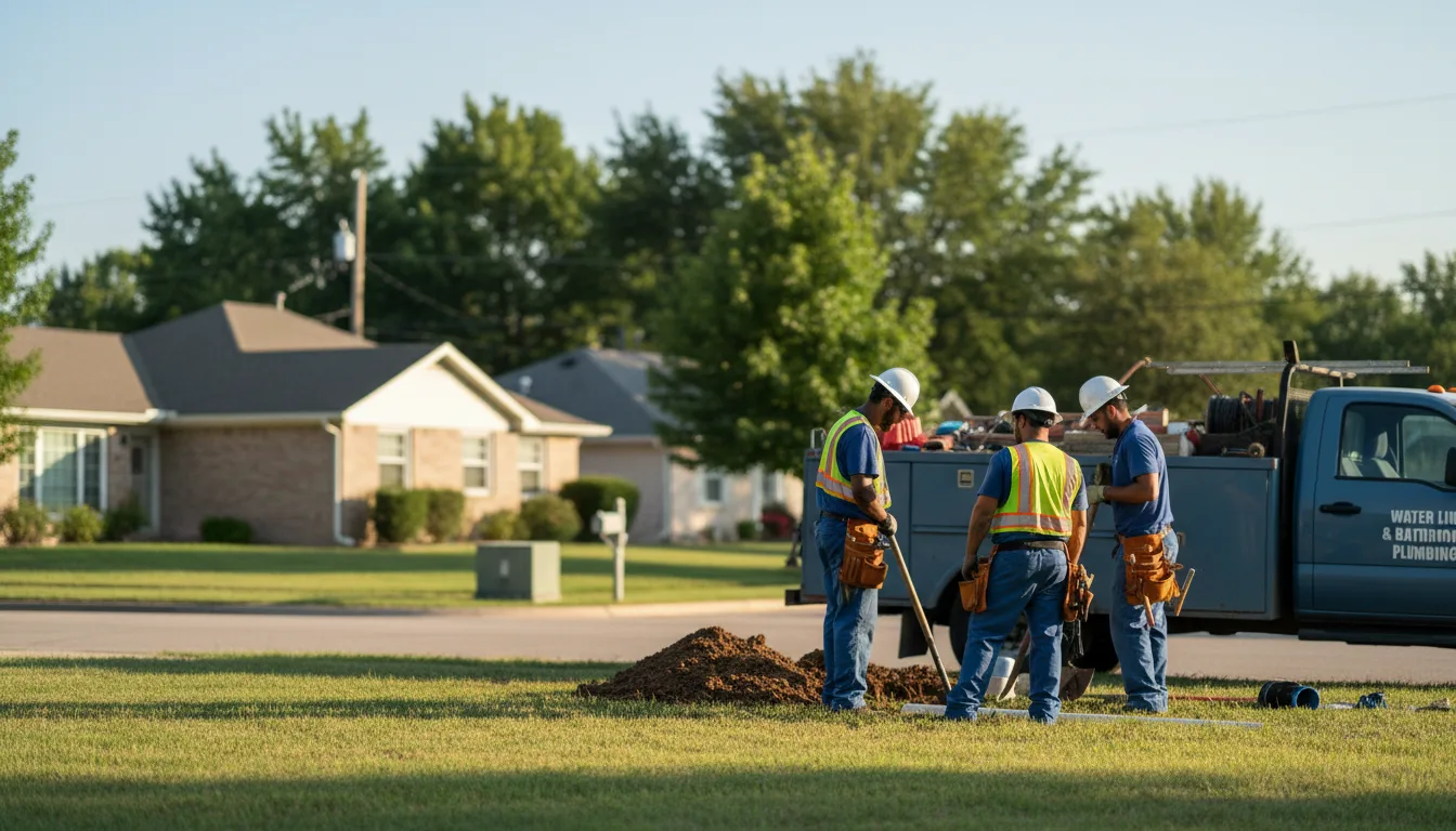 Residential water line and bathroom plumbing service in Winthrop, AR